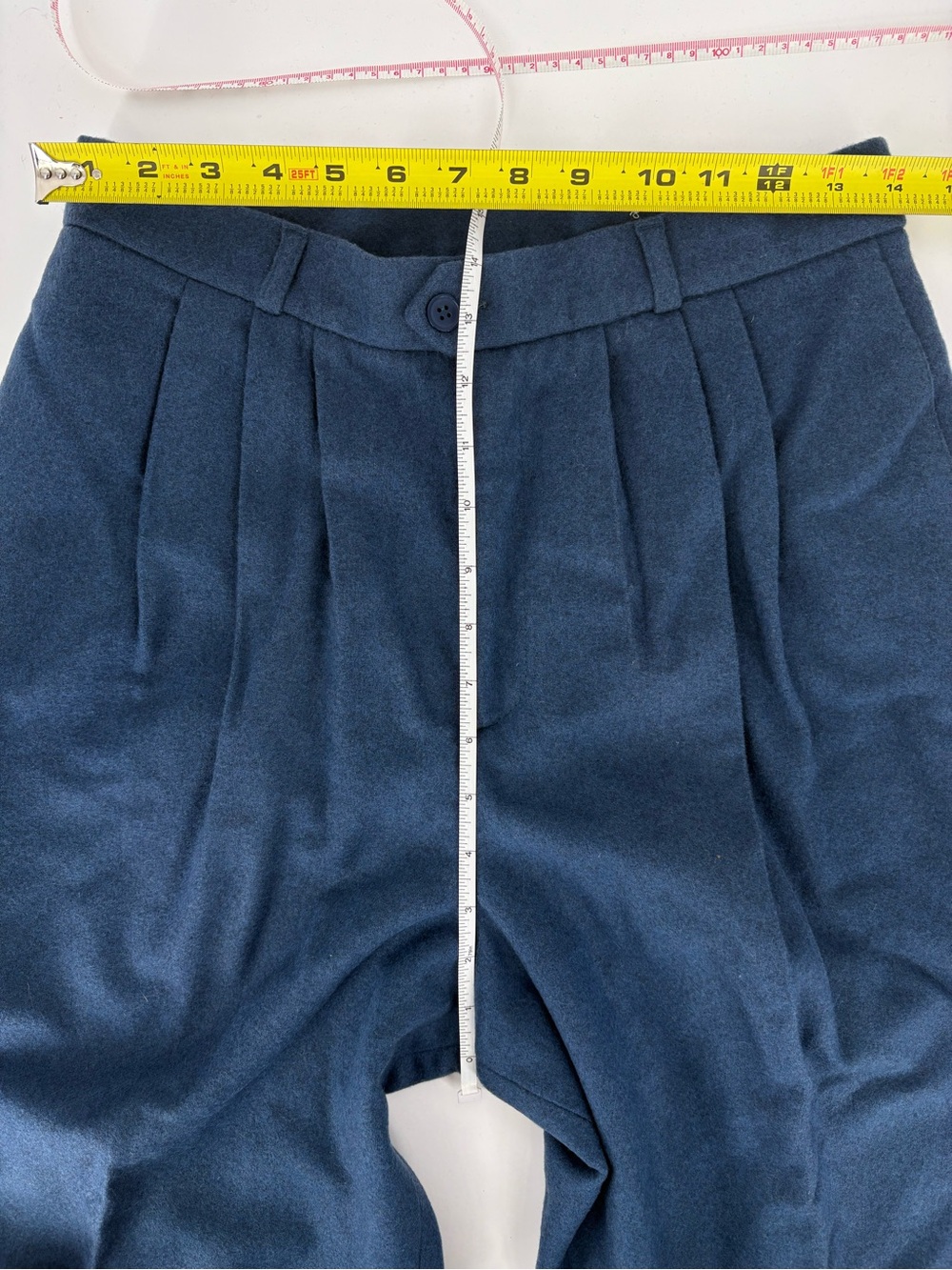 VTG DVF Old Money Wide Leg Cropped Pleated High Rise Trouser Pant NWT Women 12 - Picture 15 of 16